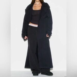 SKIMS Black Trench Coat